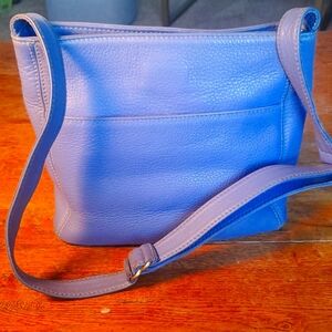 Coach Vintage Sonoma Convertible Crossbody Bag 4924 Periwinkle Pebbled Leather